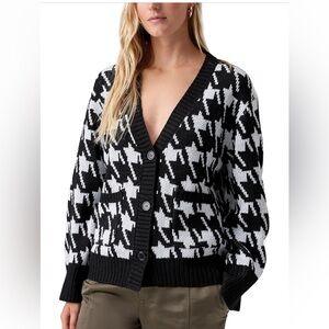 NWT Sanctuary Houndstooth Women’s Black and White Cardigan | Large